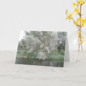 Carte de voeux White Tree and River Landscape (Fleur jaune)