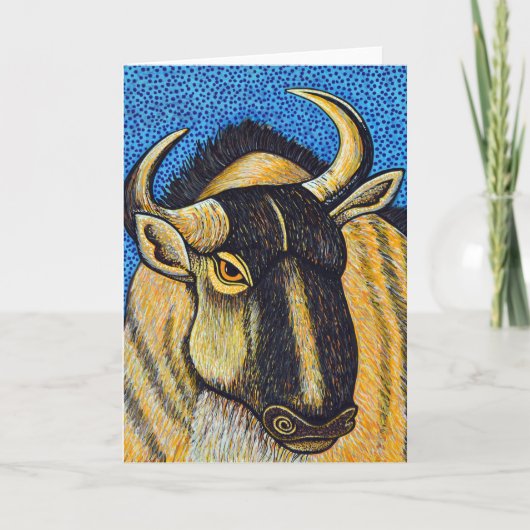 Carte de voeux Wildebeest (Devant)