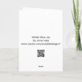 Carte de voeux Winter Blue Jay Holiday (Dos)