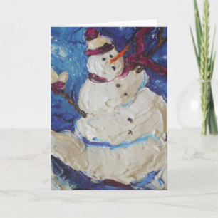 Carte de voeux Winter Snowman