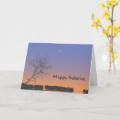 Carte de voeux Winter Solstice (Fleur jaune)