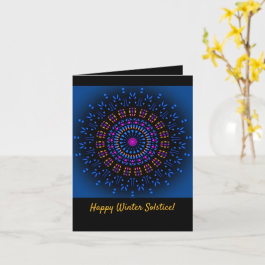 Carte de voeux Winter Solstice (Fleur jaune)