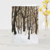 Carte de voeux "Winter Woods" (Fleur jaune)