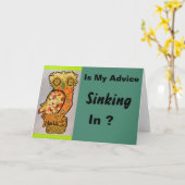 Carte de voeux Wise Owl (Fleur jaune)