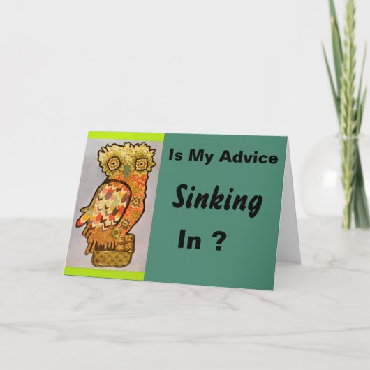 Carte de voeux Wise Owl (Devant)