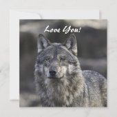 Carte de voeux Wolf Flat (Devant)