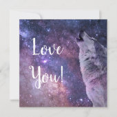 Carte de voeux Wolf Flat (Devant)