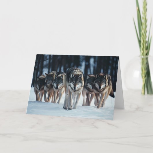 Carte de voeux Wolf Pack (Devant)