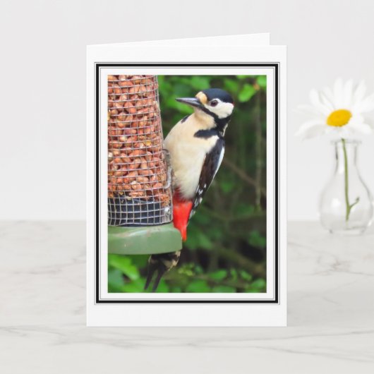 Carte de voeux Woodpecker (Petite plante)