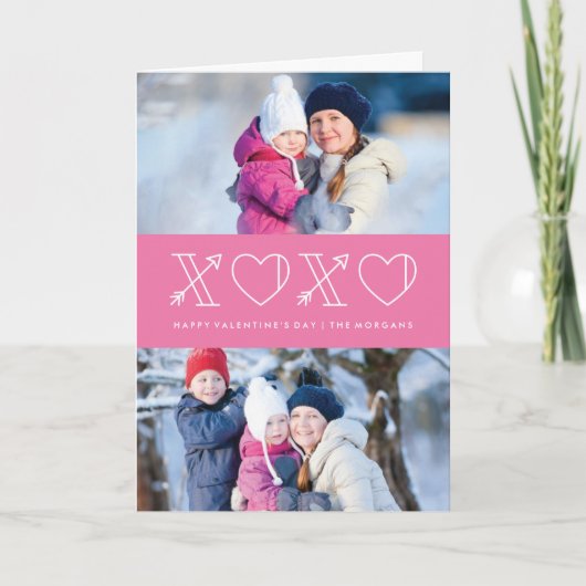 Carte de voeux Xs & Os Valentine's Day - Magenta (Devant)