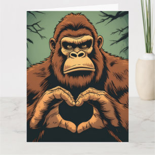 CARTE DE VOEUX XXL BIGFOOT JE T'AIME