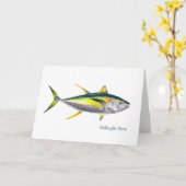 Carte de voeux Yellowfin Tuna (Fleur jaune)