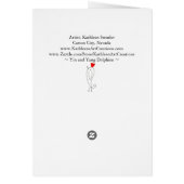 Carte de voeux Yin et Yang Dolphin Merci (Dos)