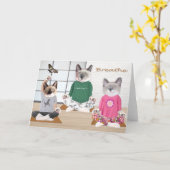 Carte de voeux Yoga Kittens (Fleur jaune)