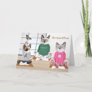 Carte de voeux Yoga Kittens