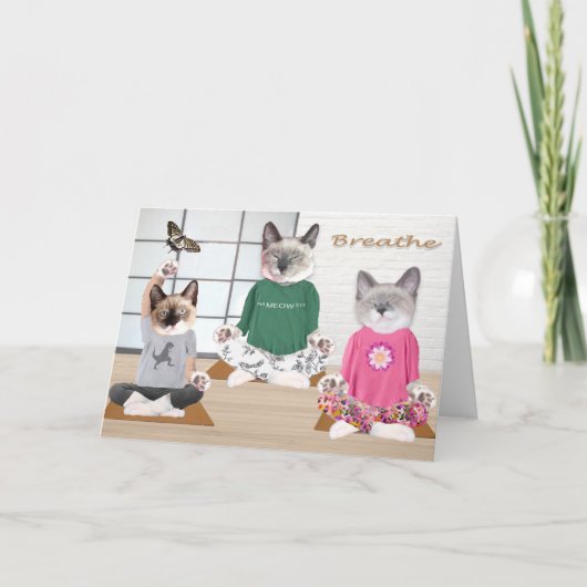 Carte de voeux Yoga Kittens (Devant)