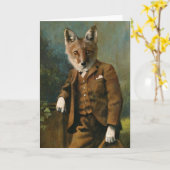 Carte de voeux Young Master Fox (Fleur jaune)