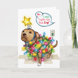 Carte de voeux Yule Dog