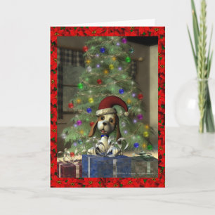Carte de voeux Yule Puppy