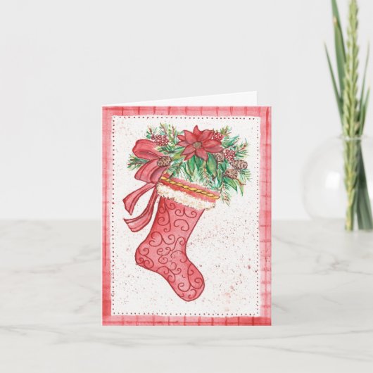 Carte de voeux Yuletide Stocking (Devant)