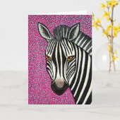 Carte de voeux Zebra (Fleur jaune)