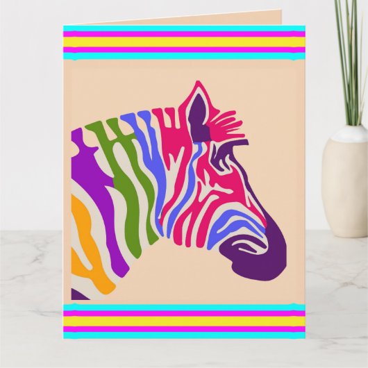 Carte de voeux Zebra (Devant)