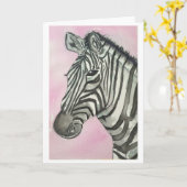Carte de voeux Zebra (Fleur jaune)