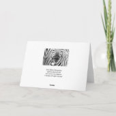 Carte de voeux Zebra #1 (Dos)