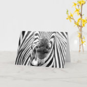 Carte de voeux Zebra #1 (Fleur jaune)