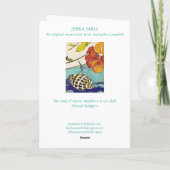 Carte de voeux Zebra Shell (Dos)