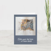 Carte de voeux Zebra Snorting personnalisable (Devant)