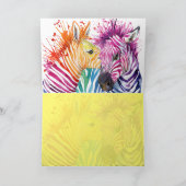 Carte de voeux Zebras colorée (Intérieur)