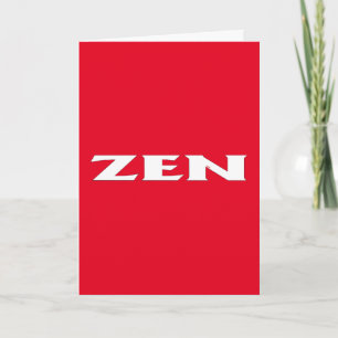 Carte de voeux Zen blanc rouge
