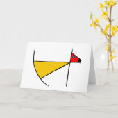 Carte de voeux Zen Dog (Fleur jaune)