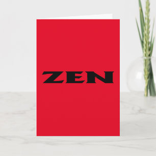 Carte de voeux Zen noir rouge