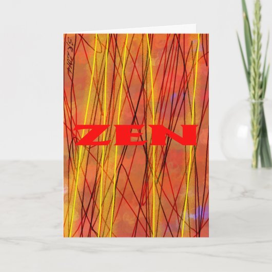 Carte de voeux Zen red wire (Devant)