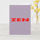 Carte de voeux Zen rouge gris (Fleur jaune)