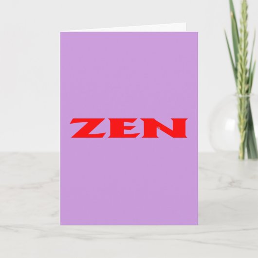 Carte de voeux Zen rouge lilas (Devant)