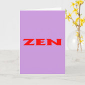 Carte de voeux Zen rouge lilas (Fleur jaune)