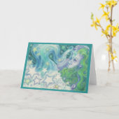 Carte de voeux Zodiac Aquarius (Fleur jaune)