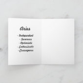 Carte de voeux Zodiac Girls - Béliers (Intérieur)