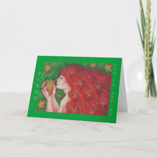 Carte de voeux Zodiac Virgo 'Joyeux anniversaire'