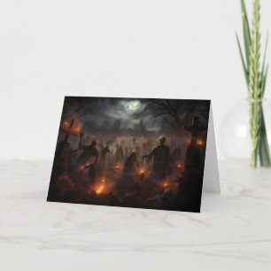 Carte de voeux Zombie Horde Halloween