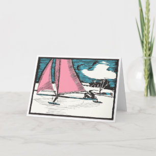Carte de voile Art déco des années 1920