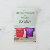 Carte de voiles de plage Invitation anniversaire e (Intérieur)