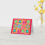 Carte de voiturage ou de voiturage de bloc de patc (Fleur jaune)