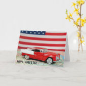 Carte de voiture Chevy fête des pères 1955 (Fleur jaune)