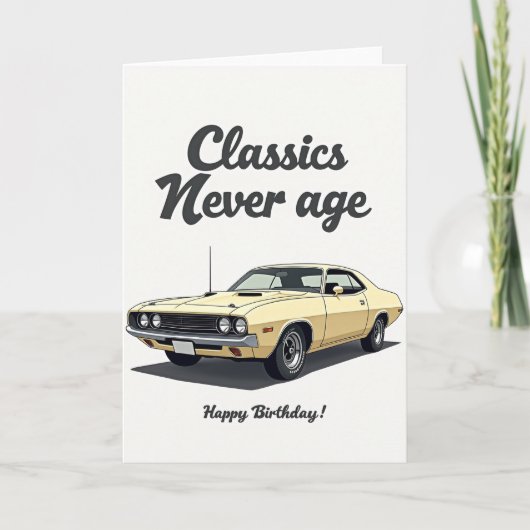 Carte de voiture classique douce (Devant)