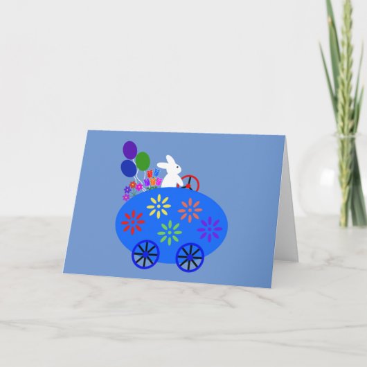 Carte de voiture d'œuf de Bunny Riding #2 (Devant)