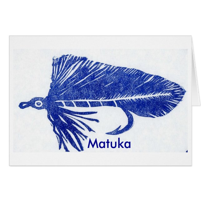 Carte de vol classique truite "Blue Matuka" (Devant horizontal)